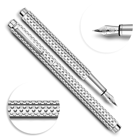 Caran d'Ache Ecridor Golf - fountain pen - cardboard case - medium - platinum-plated