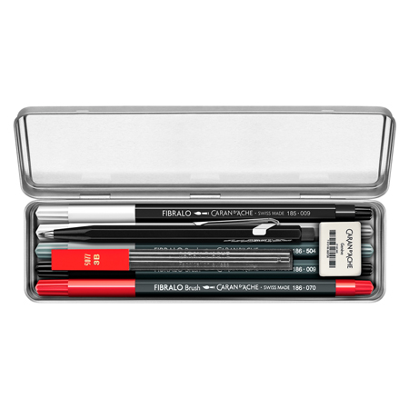 Caran d'Ache Rylsee Creative Nomad Set - lettering set + 1 online cursus - metal tin