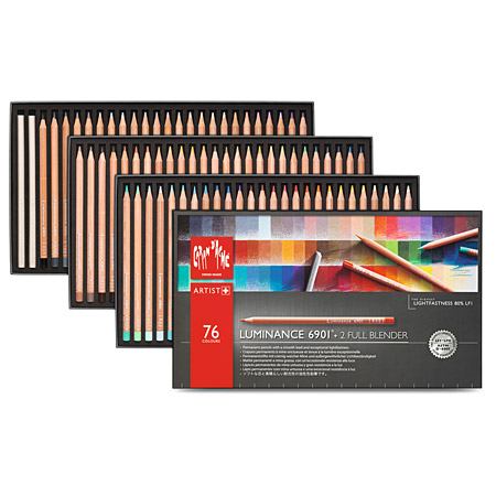 Caran d'Ache Luminance - card case - assorted colour pencils