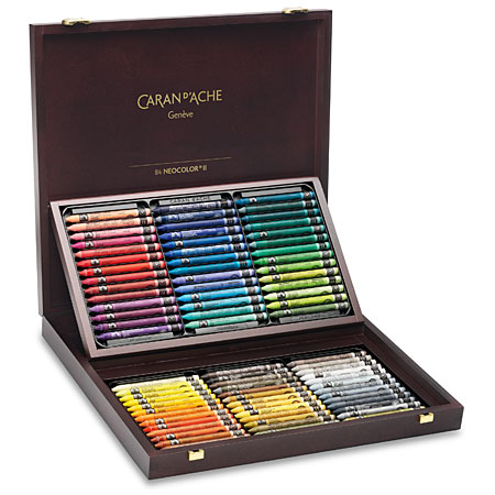 Caran d'Ache Neocolor II - wooden box - 84 assorted watersoluble crayons