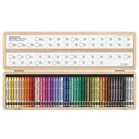 Caran d'Ache Neocolor II Special Edition - houten kist - assortiment van 50 aquarel waspastels