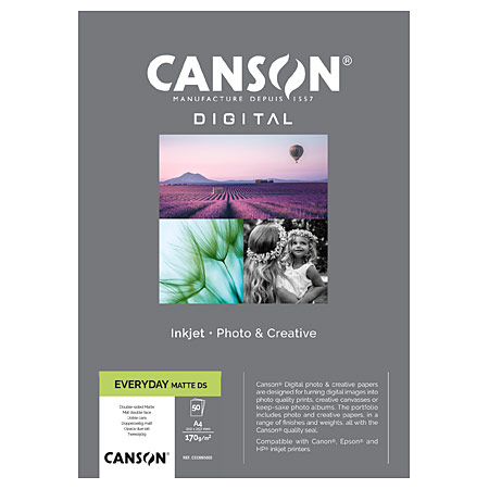 Canson Digital Everyday - mat fotopapier - dubbelzijdig - 170gr/m² - doosje 50 vellen A4
