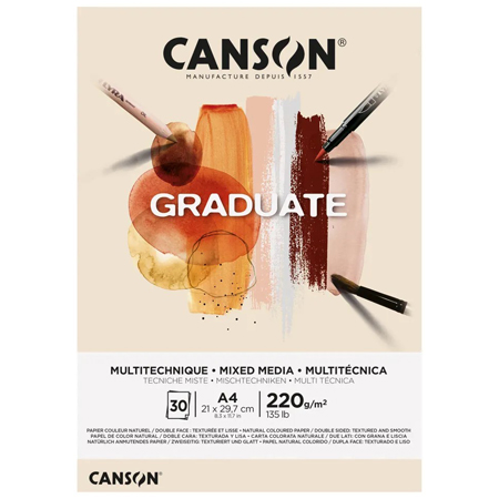 Canson Graduate Mixed Media Natural - pad - 30 sheets 220g/m²