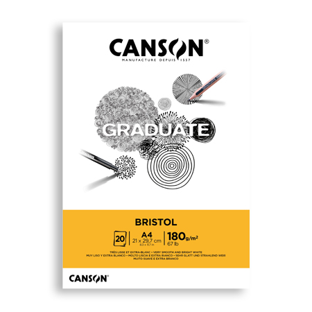 Canson Graduate Bristol - bloc dessin - 180g/m²