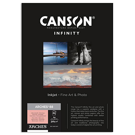 Canson Infinity Arches 88 - digitaal printpapier - 100% katoen - 310gr/m²