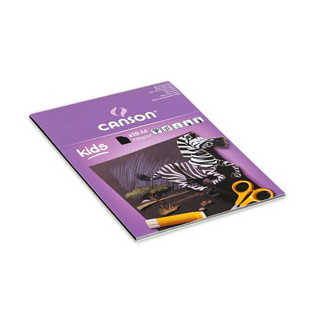Canson Kids Creation - black paper pad - 10 sheets 220g/m² - 21x29,7cm (A4)