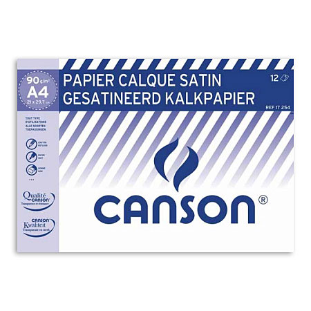 Canson Pouch with satin tracing paper - 90/95g/m²