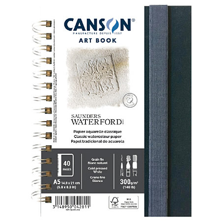 Canson Art Book Saunders Waterford - wire-bound watercolour book - hard  cover - 20 sheets 300g/m² - 100% cotton - cold pressed - Schleiper -  Complete online catalogue