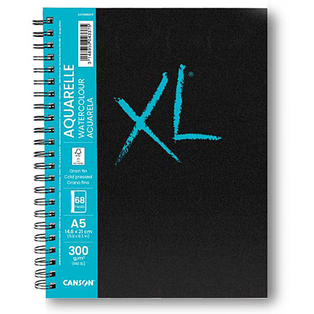 Canson XL Book - wirebound watercolour book - 40 sheets 300g/m² - cold pressed