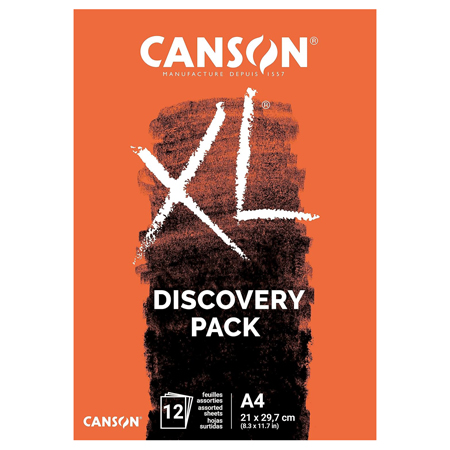 Canson Discovery Pack XL Dessin & Croquis - pack découverte - 12 feuilles 21x29,7cm (A4)
