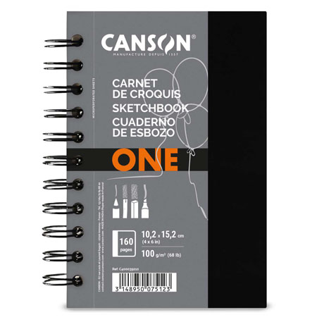 Canson Artbook One - carnet de croquis spiralé - couverture rigide - 80 feuilles 100g/m²