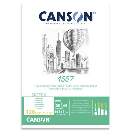 Canson 1557 - schetsblok - 50 vellen 120gr/m²