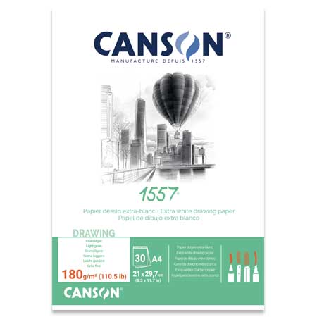Canson 1557 - tekenblok - 30 vellen 180gr/m²