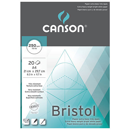 Canson Bristol Graphic - blok tekenpapier 20 vellen - 250gr/m²