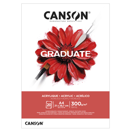 Canson Graduate Acrylic - pad - 20 sheets 300g/m² -  21x29.7cm (A4)