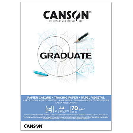 Canson Graduate Calque - bloc de papier calque - 40 feuilles 70g/m²