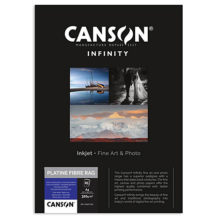 Canson Infinity Platine Fibre Rag - papier photo satiné 100% coton - 310g/m²