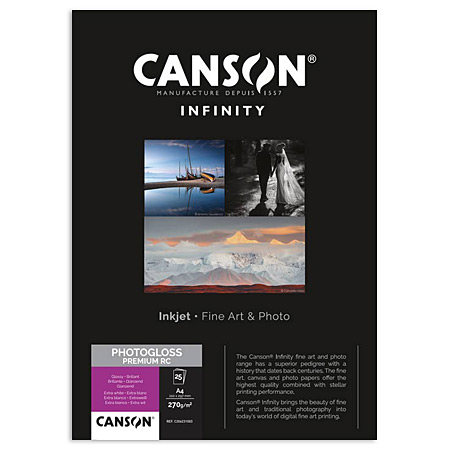 Canson Infinity Photogloss Premium RC - glanzend fotopapier - 270gr/m²