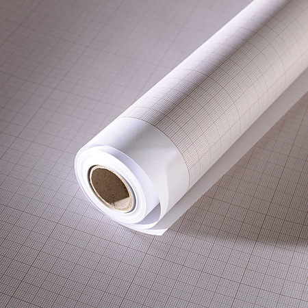 Canson - roll of mm-lined drawing paper 0,75x10m - 100g/m² - brown (black shade)