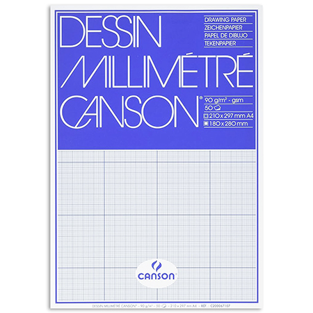 Canson Bloc dessin millimétré - 50 feuilles 90g/m²