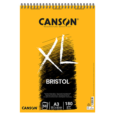 Canson XL Bristol - tekenblok met spiraal - 50 vellen 180gr/m²