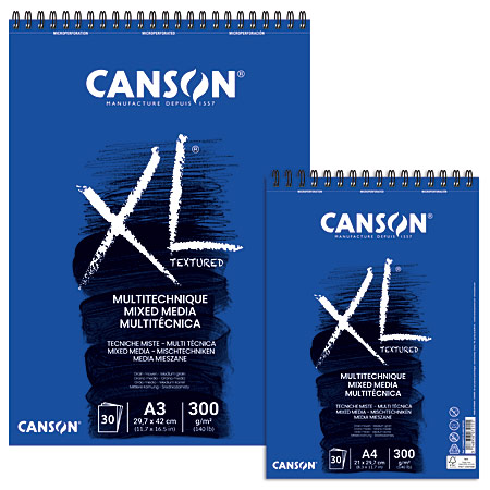 Canson XL Mixed Media Textured - wire-bound paper pad - sheets 300g/m²
