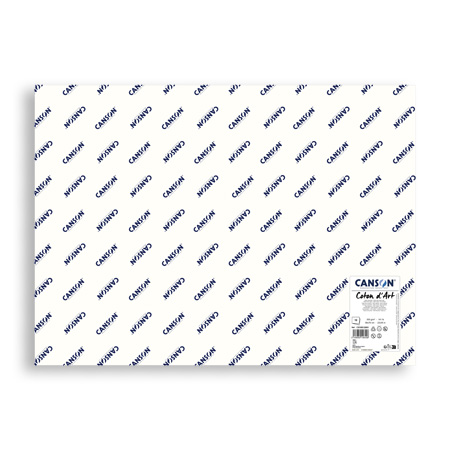 Canson Coton d'Art - papier aquarelle - feuille 100% coton - 56x76cm - 300g/m² - 4 bords droits - grain satin
