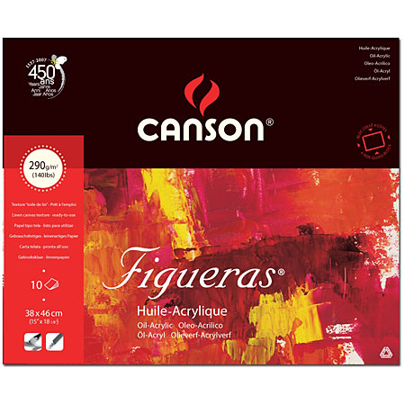 Canson Figueras - Oil & acrylic pad 10 sheets - 290g/m²