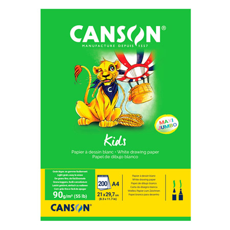 Canson Kids - bloc de dessin - 200 feuilles 90g/m² - 21x29.7cm (A4)