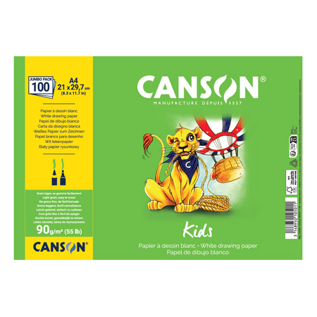 Canson Kids - bloc dessin - 100 feuilles 90g/m²