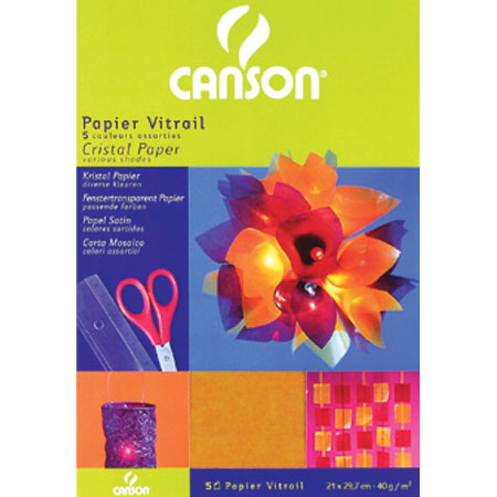 Canson Transparent paper 40g/m² - pouch 5 sheets 21x29,7cm (A4) - 5 assorted colours