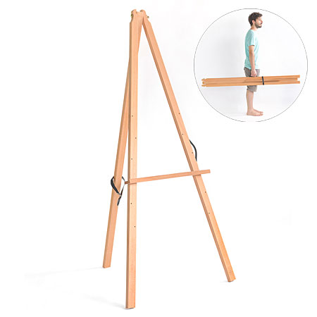 Cappelletto Display lyre easel - oiled beech wood - canvas up to 200cm