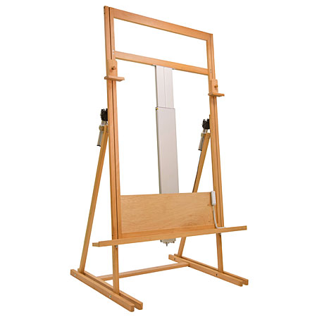 Cappelletto Electric studio easel - oiled beech wood - adjustable angle - canvas up to 380x240cm
