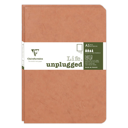 Clairefontaine Age Bag Life unplugged Duo - set de 2 cahier agrafé - 96 pages - 14.8x21cm (A5) - uni - tabac