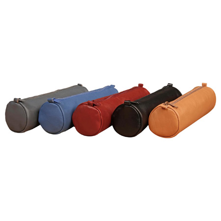 Clairefontaine Age Bag - trousse ronde en cuir - 21cm