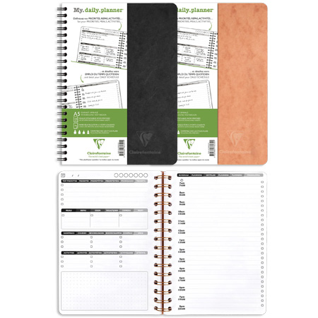 Clairefontaine Age Bag My daily planner - carnet spiralé - 250 pages - 14.8x21cm (A5)