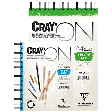 Clairefontaine Cray'On - wirebound drawing paper pad