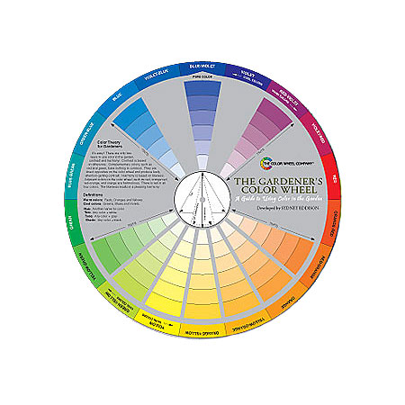 Color Wheel Company Gardener's colour wheel - english colour wheel - guide for using colour in the garden