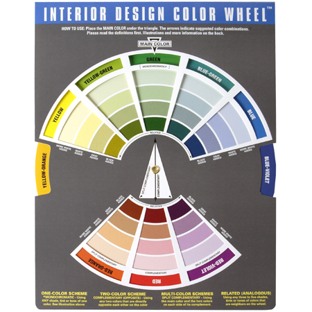 Color Wheel Company Interior Design Wheel - cercle chromatique en anglais - 21,5x28cm - guide des combinaisons harmonieuses