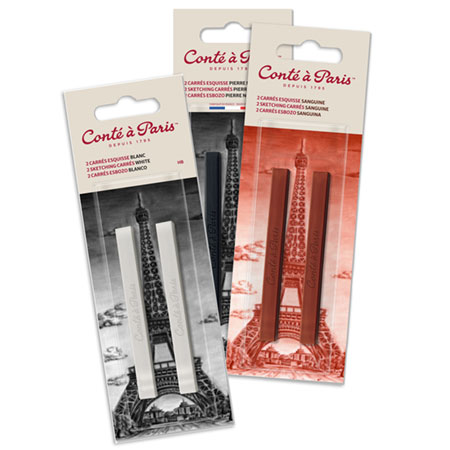 Conte A Paris Carré Conté - pack of 2 sketching crayons