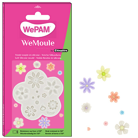 WePAM WeMoule - silicone push mould - multi flowers