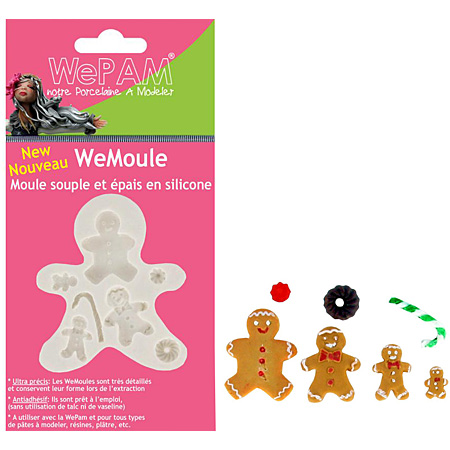 WePAM WeMoule - silicone push mould - gingerbread familly