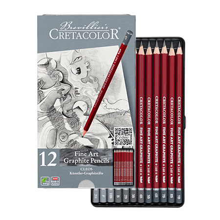 Cretacolor Cleos - tin - assorted graphite pencils