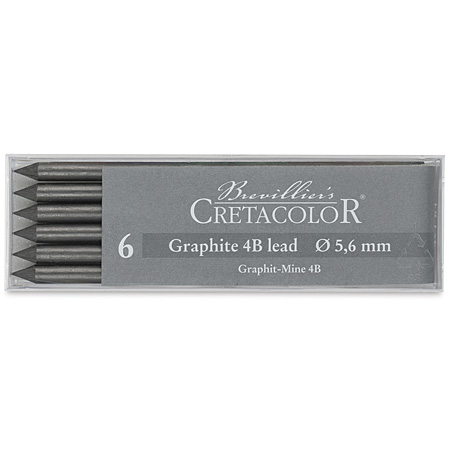 Cretacolor Plastic case - 6 graphite leads - 5.6mm