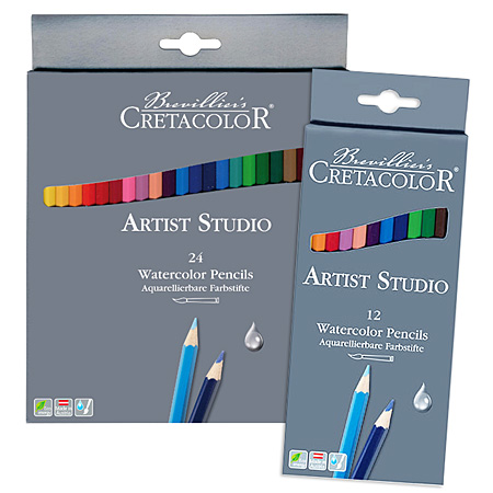 Cretacolor Artist Studio - étui en carton - assortiment de crayons de couleur aquarellables