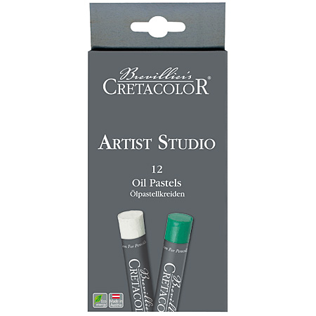 Cretacolor Artist Studio - cardboard box - 12 assorted oil pastels