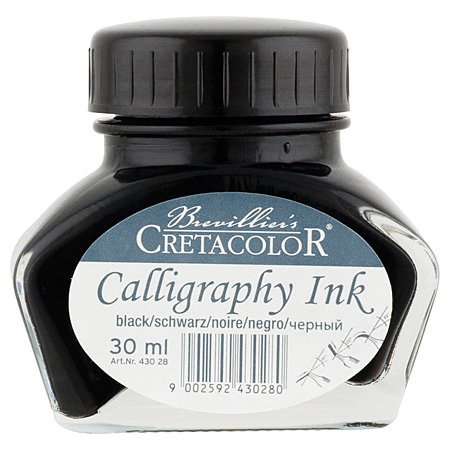 Cretacolor Calligraphy Ink - gepigmenteerde inkt - flacon 30ml - zwart