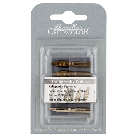 Cretacolor Assortiment de 5 plumes pour la calligraphie