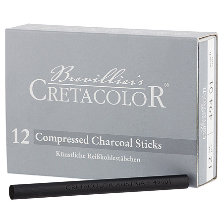 Cretacolor Box of 12 compressed charcoal sticks