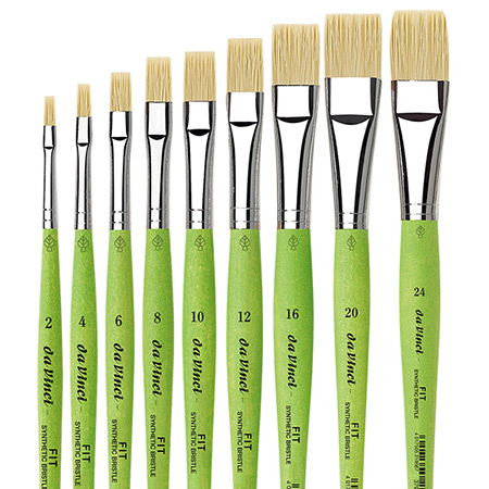 Da Vinci Fit Synthetic Bristle - brush series 379 - synthetic bristles - flat - short handle